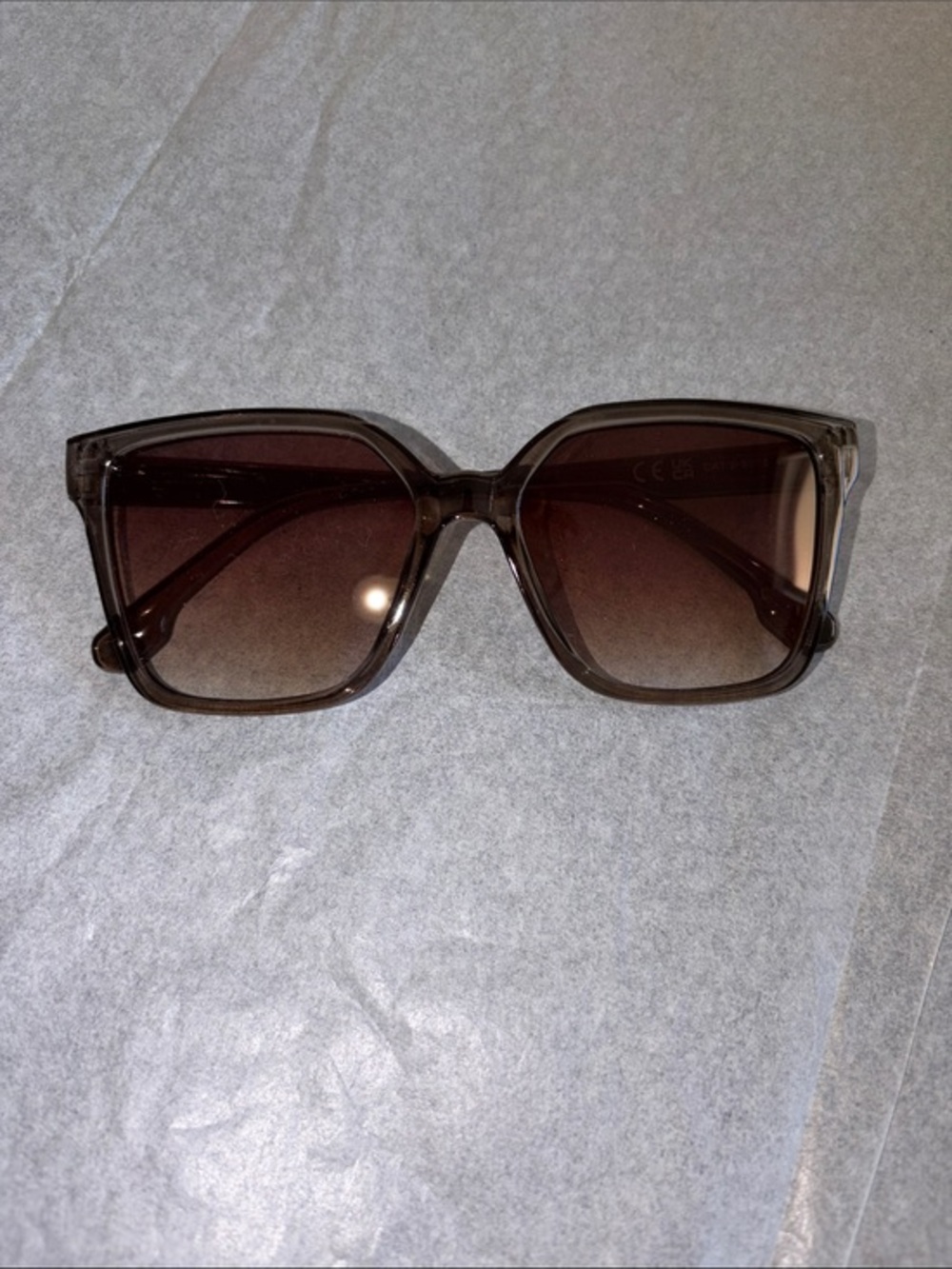 Unisex Brown Gradient Square Sunglasses for Men